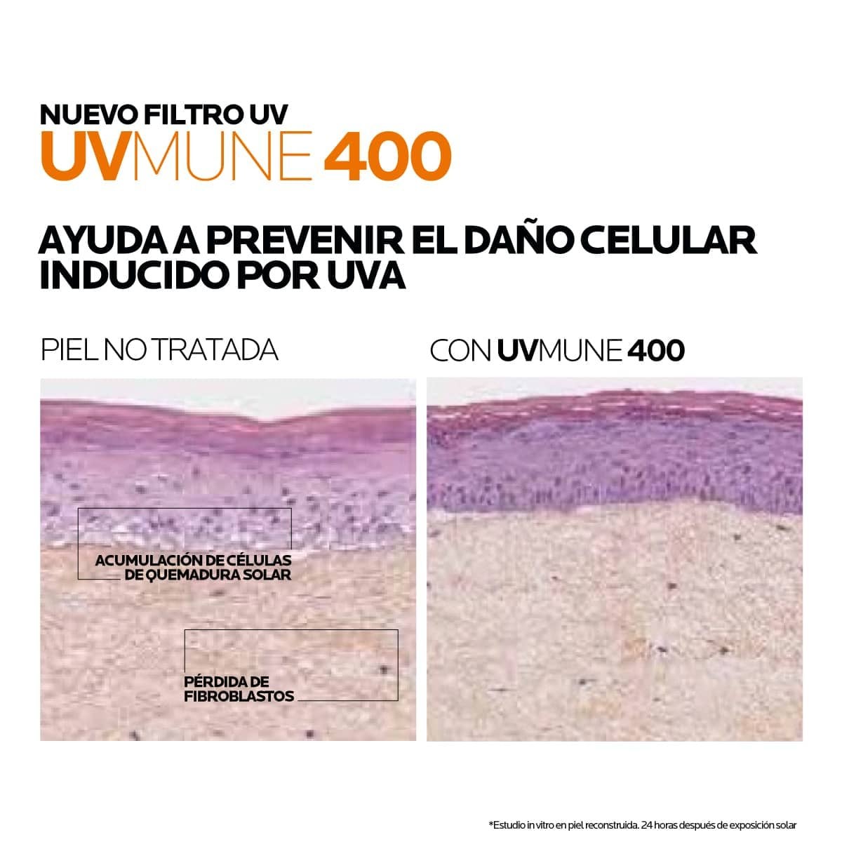 LRP Anthelios UVMUNE 400 Fluido Invisible FPS 50 Plus Con Color Sun Exposure Difference In Effect
